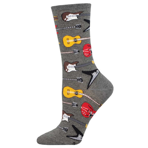 Guitar women's crew socks by socksmith