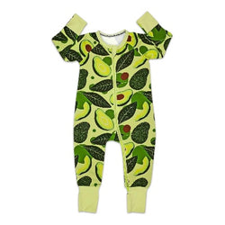 Avocado green baby pajamas