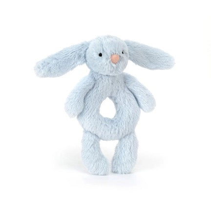 bashful Blue bunny rattle by jellycat