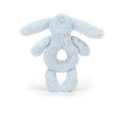 Bashful Blue Bunny Ring Rattle