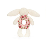 Blossom Cream Bunny  " Berry" Ring Rattle