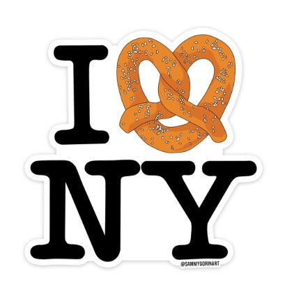 I Love NY Soft Pretzel Sticker