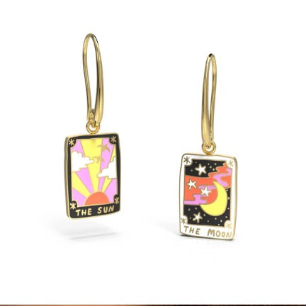 Sun And Moon Tarot Earrings