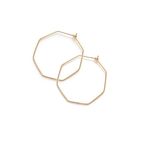 Octagon Hoop Earrings