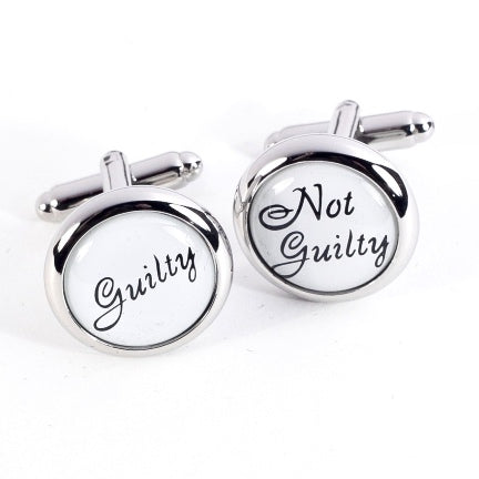 Guilty not guilty cufflinks