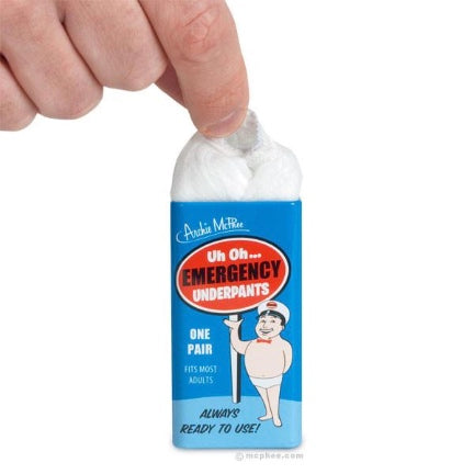 Emergency underpants in tin