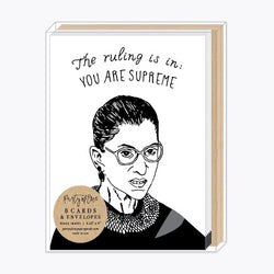 Ruth bader ginsburg boxed cards . " you are supreme "