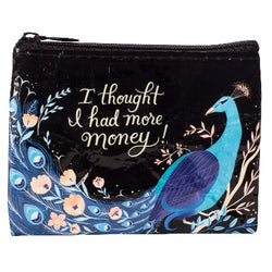 I thought i had more money coin purse with Peacock