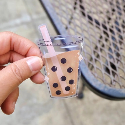 Boba clear sticker