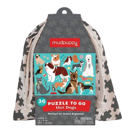 Mudpuppy Hot dogs puzzle to -go