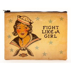 Fight like a girl zipper pouch