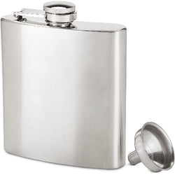6 0z  stainles steel flask by true