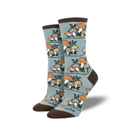 magic mushroom womens crew socks