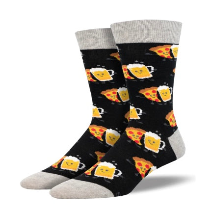Men's beer & pizza socks by socksmith