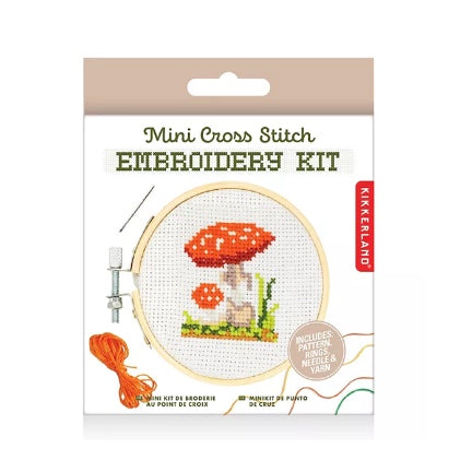 Cross Stitch  Embroidery Kit - Mushroom