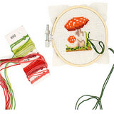 Cross Stitch  Embroidery Kit - Mushroom