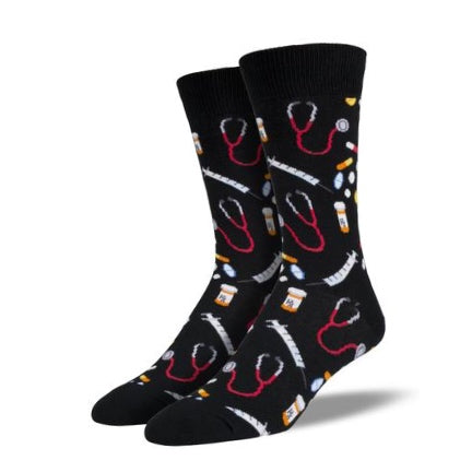 Men's med socks in black