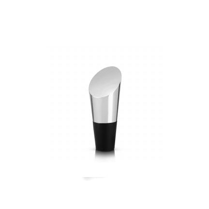 Heavy weight elegant stainless less steel stopper with black silicone base