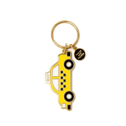 NYC Taxi enamel keychain