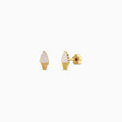 Ice Cream Enamel Flat Back Kids Earrings