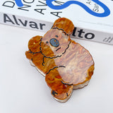 Cute Cartoon Koala Hair Clip: Gray / 3.7inch