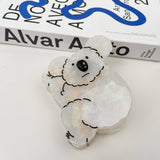 Cute Cartoon Koala Hair Clip: Gray / 3.7inch