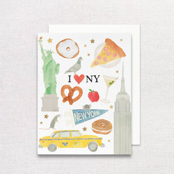 New York City Icons Greeting Card | Blank NYC Greeting Card
