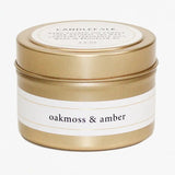 Oakmoss & Amber - 4 oz Gold Travel Candle