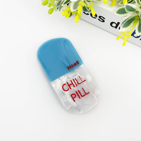 Acetate Pill Hair Clips,Nurses Day Hair Claw Clip: Blue