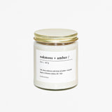Oakmoss & Amber -  8 oz Soy Candle: 8 oz