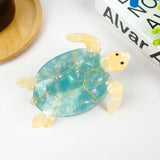 Blue Turtle Claw Clip,Animal Hair Clip: Large