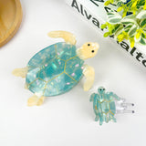 Blue Turtle Claw Clip,Animal Hair Clip: Large