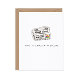 Extra Extra Special — Funny Newspaper Birthday Card