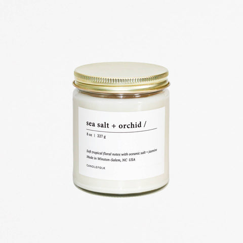 Sea Salt & Orchid -  8 oz Soy Candle: 8 oz