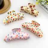 Floral Hair Claw Clip, Oil Painting Hair Clip: Pink