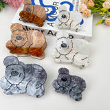 Cute Cartoon Koala Hair Clip: Gray / 3.7inch