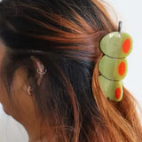  olive  hair claw clip green