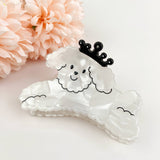Cute Cartoon Dog Ladies Hair Clip: Black