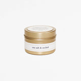 Sea Salt & Orchid - 4 oz Gold Travel Candle