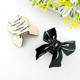 Elegant Bow Claw Clip: Black
