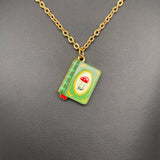Enamel Book Necklace
