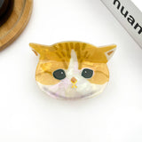 Cute Cat Head Claw Clip, Acetate Animal Hair Clip