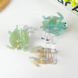Blue Turtle Claw Clip,Animal Hair Clip: Large