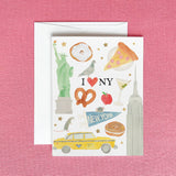 New York City Icons Greeting Card | Blank NYC Greeting Card