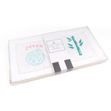 Mahjong Embroidered Cocktail Napkin Set, 4-Piece Cotton
