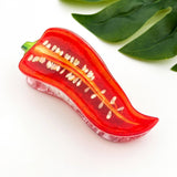 Red Chili Pepper Hair Claw Clip