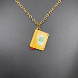 Enamel Book Necklace