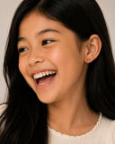 Strawberry Enamel Flat Back Kids Earrings