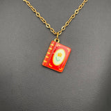 Enamel Book Necklace