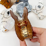 Cute Cartoon Koala Hair Clip: Gray / 3.7inch